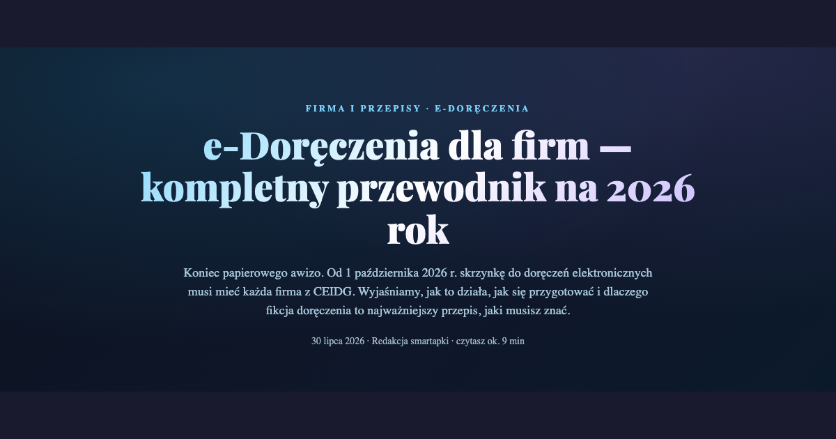 e-Doręczenia dla firm — kompletny przewodnik na 2026 rok
